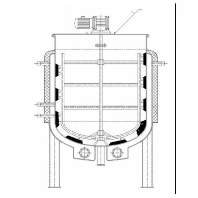 Jacket electric heating mixing tank with scraper